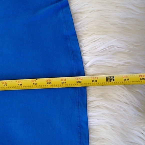 Cable & Gauge Cobalt Blue Off The Shoulder Tie Sleeve Blouse - Picture 11 of 12